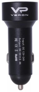 Veron C-604A 2.4A 2U with LCD Long Black