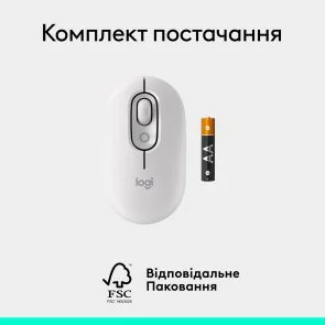 Фото: Миша Logitech POP Mouse with emoji Wireless Off White (910-007411) № 9 | KTC