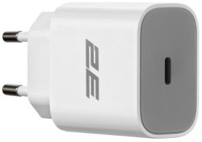 Зарядний пристрій 2E Wall Charger PD 30W White (2E-WC1USBC30W-W)