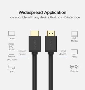 Фото: Кабель UGREEN HD104 v2.0 HDMI / HDMI 1m Black (10106) № 8 | KTC