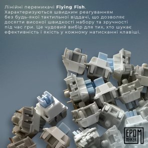 Ajazz AK820 Pro Flying Fish Switch Hot-Swap RGB White