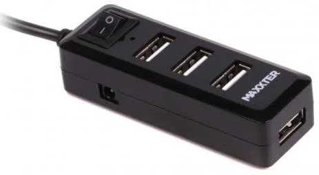 Фото: USB-хаб Maxxter HU2A-4P-AC-03 Black № 2 | KTC