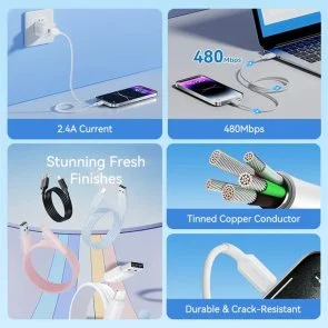 Фото: Кабель Vention PVC AM / Lightning 1m White (LAMWF) № 4 | KTC