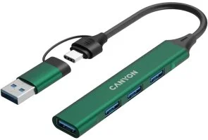 Фото: USB-хаб Canyon DS-02 Green (CNS-TDS02GR) № 2 | KTC