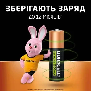 Фото: Акумулятор Duracell Rechargeable HR6 AA 2500mAh BL/4 (5005001) № 4 | KTC