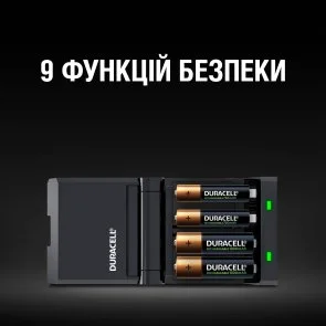 Фото: Зарядний пристрій Duracell CEF27 (2xAA 1300mAh + 2xAAA 750mAh) № 4 | KTC