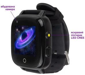 Фото: Смарт годинник AmiGo GO005 4G WIFI Thermometer Black (GO005 4G Black) № 3 | KTC