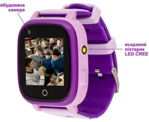 Фото: Смарт годинник AmiGo GO005 4G WIFI Thermometer Purple (GO005 Purple) № 3 | KTC