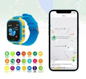 Фото: Смарт годинник AmiGo GO009 Blue-Yellow № 6 | KTC