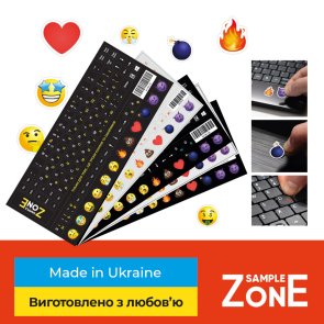 Деколь SampleZone ENG/UA White/Yellow (SZ-BK-YS)