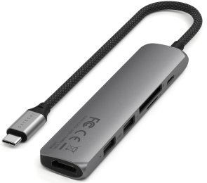 USB-хаб Satechi 6in1 USB-C Slim Multiport 4K Space Grey (ST-P6SM)
