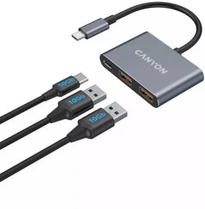 Фото: USB-хаб Canyon DS-3 Dark Grey (CNS-TDS3) № 5 | KTC