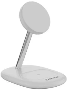 Фото: Бездротова зарядна станція Canyon WCS-205 2in1 Qi2 15W White (CNS-WCS205W) № 2 | KTC