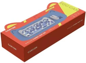 Фото: Комплект клавіатура+миша Canyon HSET-W6 Kitty Edition Wireless Blue (CNS-HSETW6BL) № 6 | KTC