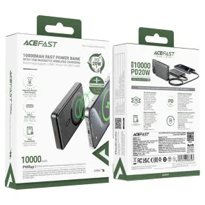 Фото: Батарея універсальна Acefast M12 10000mAh 20W Black (6974316283393) № 6 | KTC