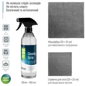 Фото: Чистячий набір ColorWay 2 мікрофібри та спрей 550ml (CW-5500) № 6 | KTC
