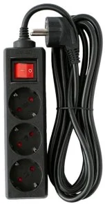 Фото: Мережевий фільтр Lorgar SFB3-3 3/3m Black № 2 | KTC