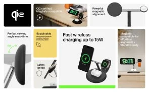 Фото: Бездротова зарядна станція Belkin BoostCharge Pro 3in1 Qi2 15W Black (WIZ023VFBK) № 8 | KTC
