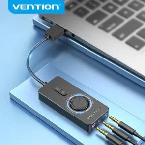 Фото: Зовнішня звукова карта Vention CDRBB volume control Black № 6 | KTC