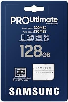 FLASH пам'ять Samsung Pro Ultimate A2 V30 U3 Micro SDXC 128GB with adapter (MB-MY128SA/WW)
