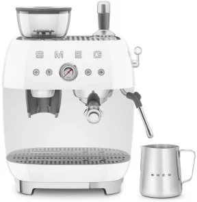 Фото: Ріжкова кавоварка Smeg Espresso coffee machine with grinder White (EGF03WHEU) № 3 | KTC