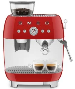 Фото: Ріжкова кавоварка Smeg Espresso coffee machine with grinder Red (EGF03RDEU) № 2 | KTC