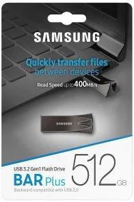 Фото: Флешка USB Samsung BAR Plus 512Gb Grey (MUF-512BE4/APC) № 5 | KTC