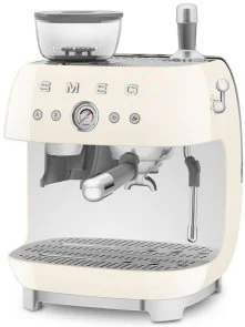 Фото: Ріжкова кавоварка Smeg Espresso coffee machine with grinder Creamy (EGF03CREU) № 4 | KTC