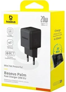 Фото: Зарядний пристрій Baseus Palm 20W Black (P10111608113-00) № 6 | KTC