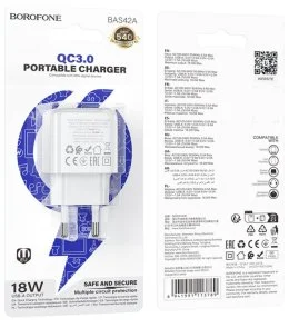 Фото: Зарядний пристрій BOROFONE BAS42A QC3.0 18W Potential White (6941991113789) № 7 | KTC