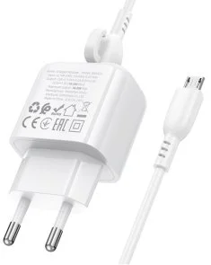 Фото: Зарядний пристрій BOROFONE BAS42A Potential QC3.0 18W White with AM/MicroUSB (6941991113796) № 5 | KTC