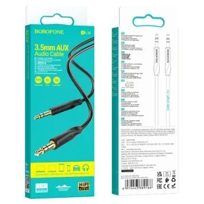 Фото: Кабель BOROFONE BL16 Jack 3.5mm / Jack 3.5mm 1m Black (BL16B) № 3 | KTC