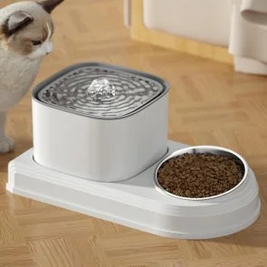 Фото: Годівниця Lapka 2in1 Cat water fountain with food bowl (WF072) № 3 | KTC