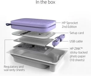Фото: Фотопринтер HP Sprocket Portable Instant Photo Printer 2x3Inch Purple (HPISPPR) № 6 | KTC