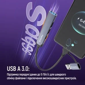 Фото: USB-хаб ColorWay 4in1 (CW-HUB06) № 8 | KTC