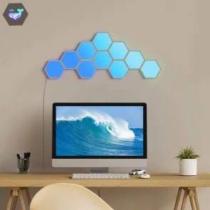 Фото: Настінний світильник Govee H6061 Glide Hexa Light Panels RGBIC Wi-Fi/BT 10pcs White (B6061301) № 12 | KTC