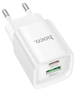 Фото: Зарядний пристрій Hoco C147A Charm QC3.0 PD 20W White (6942007630276) № 5 | KTC