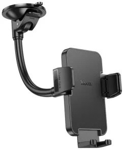 Фото: Кріплення для мобільного телефону Hoco H38 Cheetah car holder windshield Black (6942007617208) № 2 | KTC