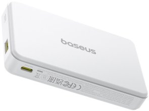 Батарея універсальна Baseus Airpow II Qi2 Magnetic 10000mAh 22.5W Moon White with Simple Series Cable (P10080000213-00)