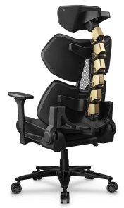 Крісло ігрове Cougar Terminator Elite Gold, PU шкіра, Al основа, Black