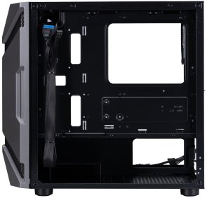 Корпус 1stPlayer D3-A-BK-1F7-14-1F7 Black with window