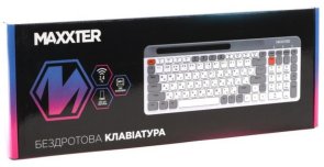 Клавіатура Maxxter KBW-02G-UA Wireless White/Grey