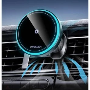 Фото: Кріплення для мобільного телефону Essager Hands Free Car Vent Car Mount Phone Holder Black (EZJCX-YS01-Z) № 6 | KTC