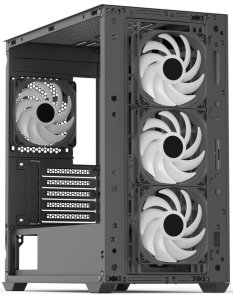 Корпус AeroCool D301A-G-BK-v2 Black with window (ACCS-DS03043.11)