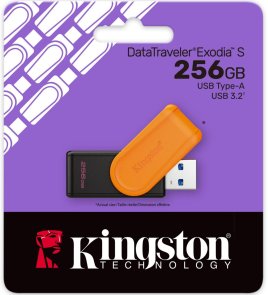 Флешка USB Kingston DataTraveler Exodia S 256GB Black/Orange (DTXS/256GB)
