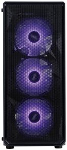 Корпус 1stPlayer FD3-M-BK-4F7 Black with window