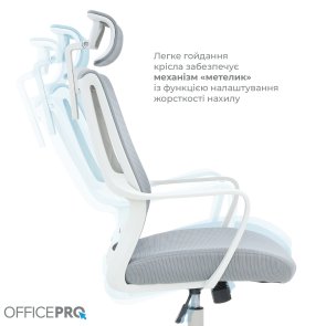 Крісло OfficePro Harmony OC310-W-LG-LG White/Light Gray
