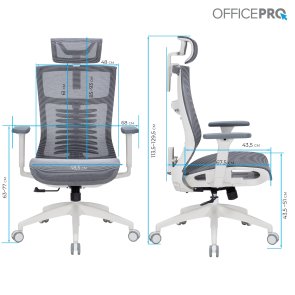 Крісло OfficePro Balance OC620 White/Dark Gray (OC620-W-DG-DG)