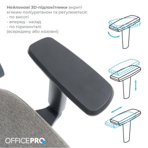 Крісло OfficePro Elegant OC600 Black/Dark Gray (OC600-B-DG-DG)