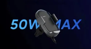 Фото: Кріплення для мобільного телефону Xiaomi 50W Wireless Car Charger Black (BHR6748GL) № 5 | KTC